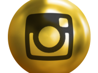 logo instagram dorado