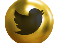logo twiiter dorado